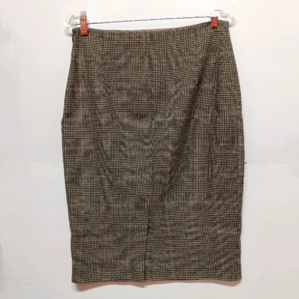 Ralph Lauren Collection Purple Label Glen Plaid Long Pencil Skirt Size 10